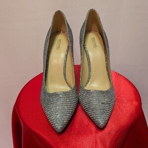 Michael Kors Sparkling Silver Women's 4 Inch Heels